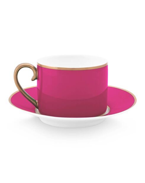 Tasse à Café & Soucoupes en Porcelaine Pip Chique roses - 220ml