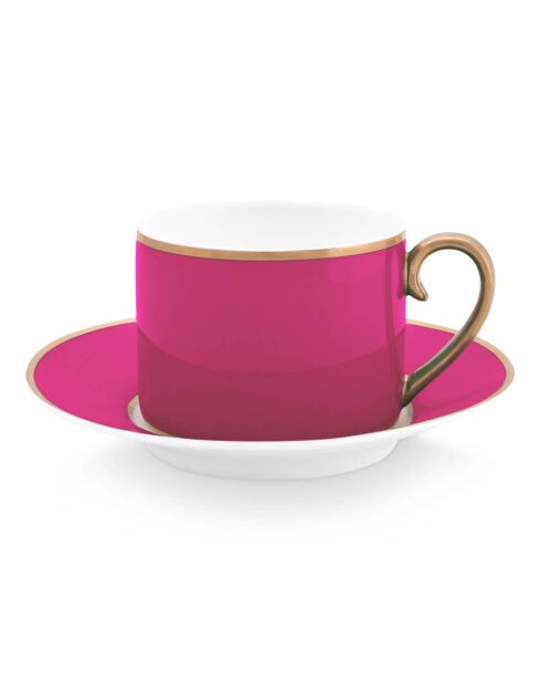 Tasse à Café & Soucoupes en Porcelaine Pip Chique roses - 220ml