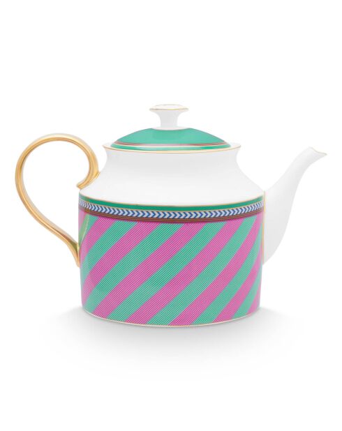 Théière large en Porcelaine Pip Chique rose/vert - 1.8L