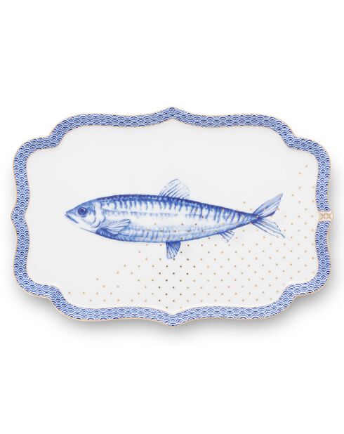 Plat Royal en Porcelaine Yerseke blanc -  18x1.4x26 cm
