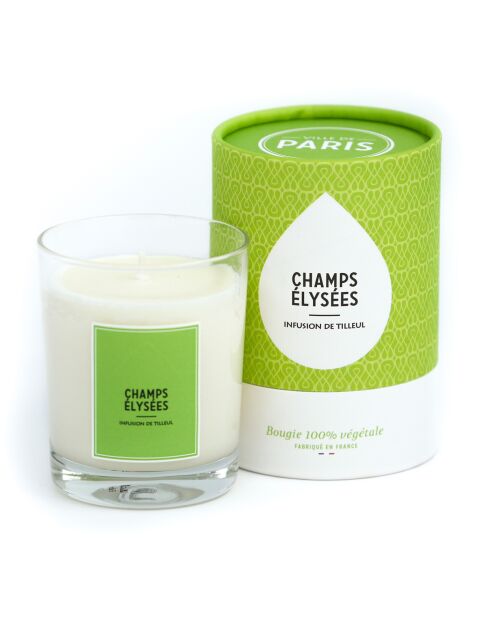 Bougie parfumée Paris Champs Elysées Infusion de tilleul - 1mèche 45h