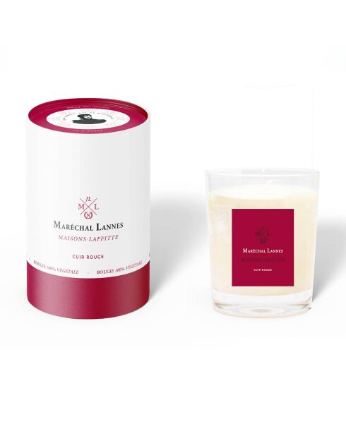 Bougie parfumée VI Maréchal Lannes Maisons-Laffitte Cuir rouge - 1mèche 45h