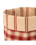 Panière Campagne rouge  - D.15x18 cm