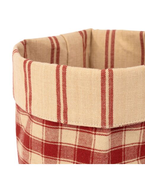 Panière Campagne rouge  - D.15x18 cm