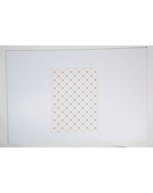 Torchon Point Coeur rouge  - 50x70 cm