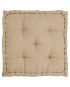 Coussin de sol Chambray beige  - 60x61x10 cm