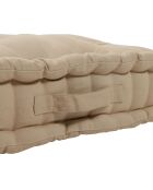 Coussin de sol Chambray beige  - 60x61x10 cm