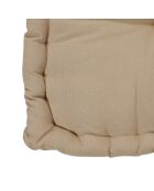 Coussin de sol Chambray beige  - 60x61x10 cm