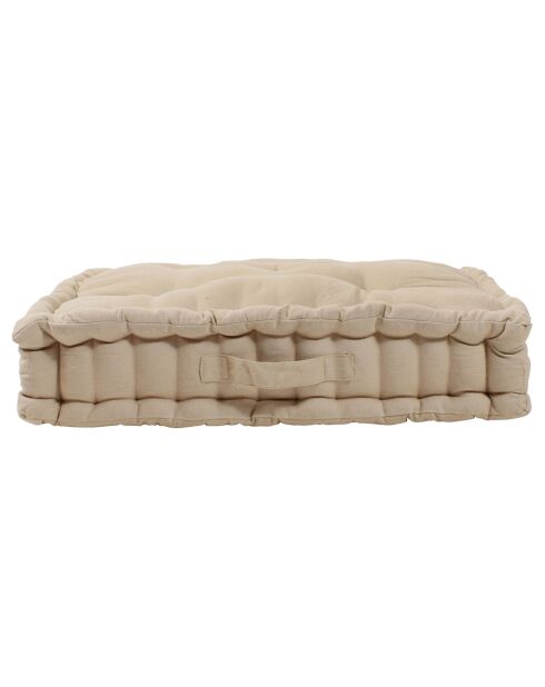 Coussin de sol Chambray beige  - 60x61x10 cm