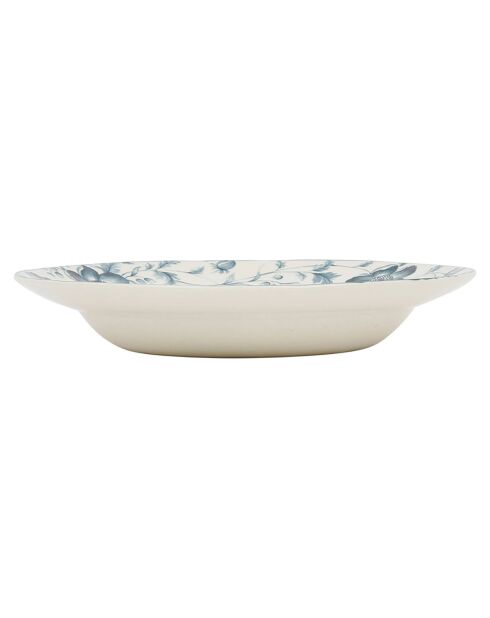 6 Assiettes creuses Margaux bleues  - D.23 cm