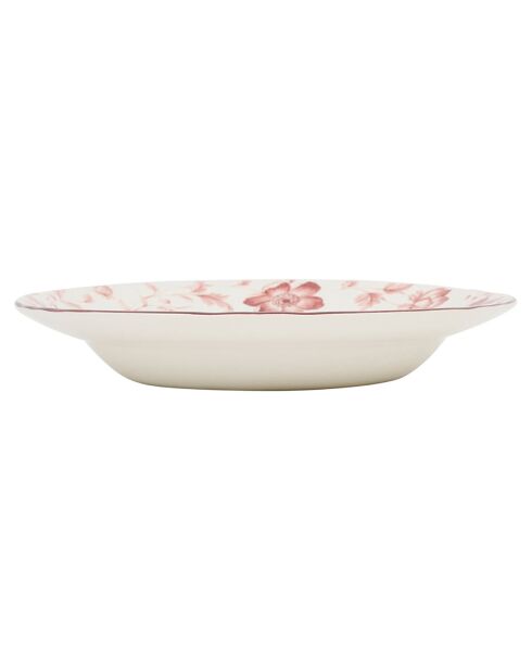 6 Assiettes creuses Margaux rouges  - D.23 cm