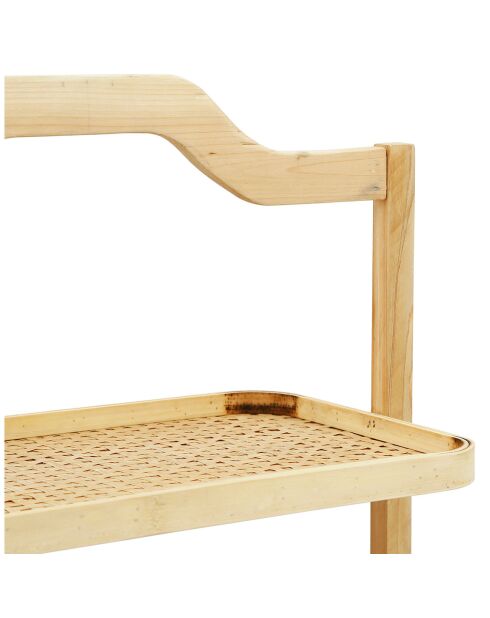 Etagère 2 niveaux Ladret naturel  - 44.5x26x46 cm