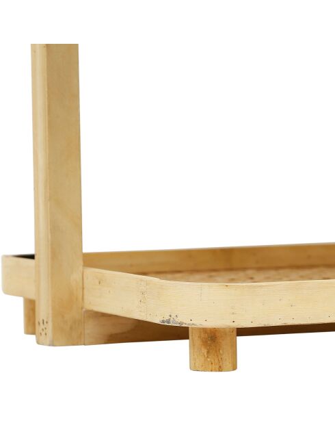 Etagère 2 niveaux Ladret naturel  - 44.5x26x46 cm