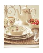 6 Assiettes dessert Fleurs Champêtres multicolores - D.21 cm