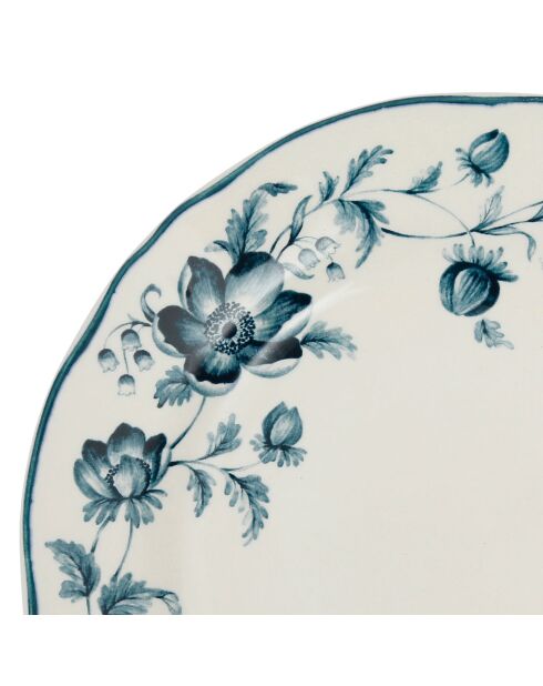 6 Assiettes dessert Margaux bleues  - D.20.5 cm