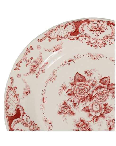 6 Assiettes dessert Clothilde bordeaux  - D.20.5 cm