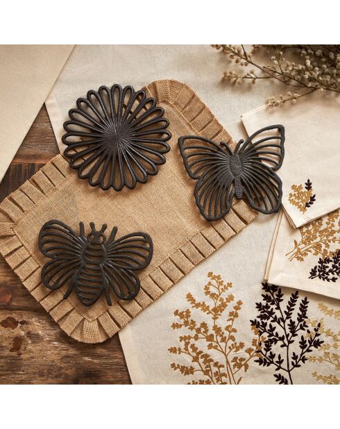 Dessous de plat Rhodonea brun  - D.20 cm