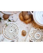 Dessous de plat Rhodonea blanc cassé  - D.20 cm