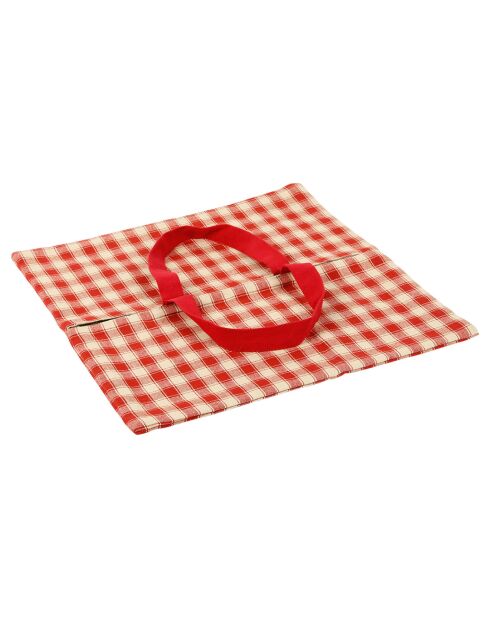 Sac de transport tarte Campagne rouge  - 40x40 cm