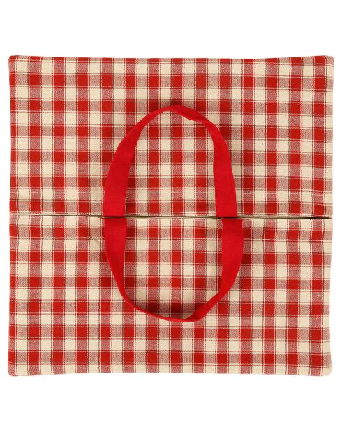 Sac de transport tarte Campagne rouge  - 40x40 cm