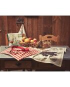 Sac de transport tarte Campagne rouge  - 40x40 cm