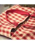 Sac de transport tarte Campagne rouge  - 40x40 cm
