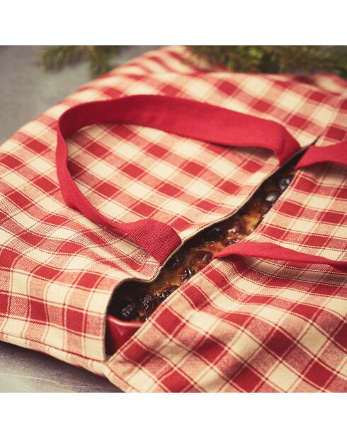 Sac de transport tarte Campagne rouge  - 40x40 cm