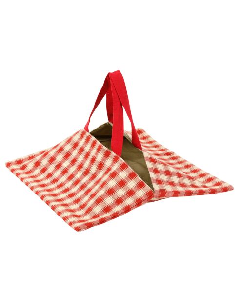 Sac de transport tarte Campagne rouge  - 40x40 cm