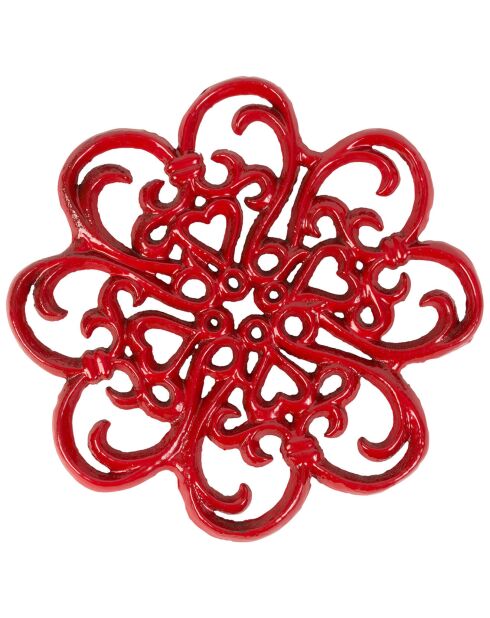 Dessous de plat Rhodonea rouge  - D.21x2 cm