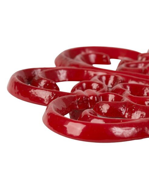 Dessous de plat Rhodonea rouge  - D.21x2 cm