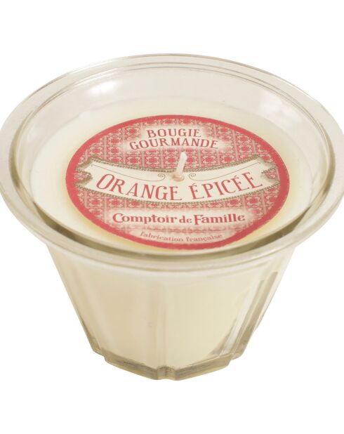 Bougie gourmande Orange épicée crème  - 1 mèche 45h