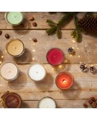 Bougie gourmande Biscuit de Noël rouge  - 1 mèche 45h