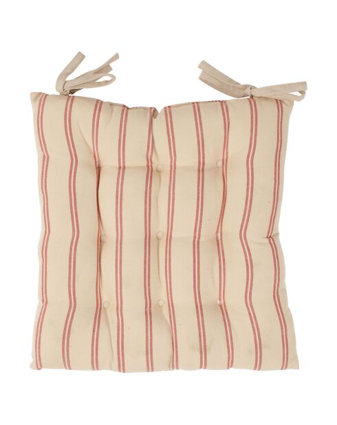 Galette de chaise Campagne rouge  - 40x40 cm