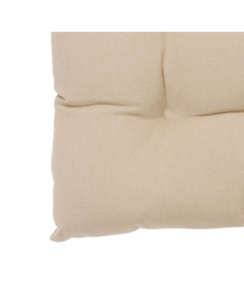 Galette de chaisse carrée Chambray beige  - 40x40 cm