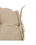 Galette de chaisse ronde Chambray beige  - D.40 cm