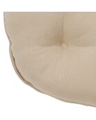 Galette de chaisse ronde Chambray beige  - D.40 cm