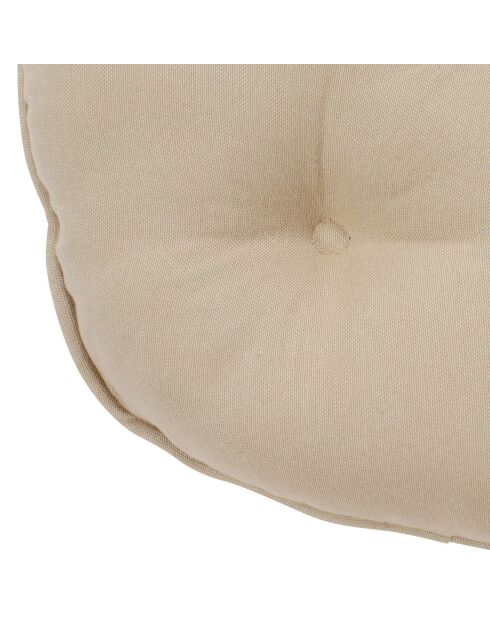 Galette de chaisse ronde Chambray beige  - D.40 cm