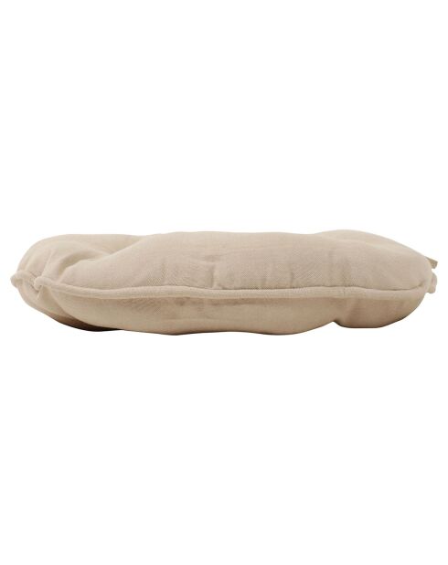 Galette de chaisse ronde Chambray beige  - D.40 cm