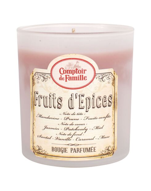 Bougie parfumée Fruits Epicés orange - 1 mèche 45h