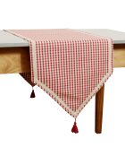 Chemin de table Mamie rouge  - 150x45 cm