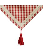 Chemin de table Mamie rouge  - 150x45 cm
