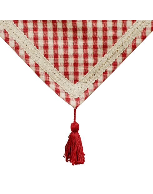 Chemin de table Mamie rouge  - 150x45 cm