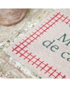 Paillasson maison de Campagne gris/rouge  - 73x43 cm