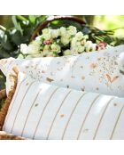 Coussin Louise rose/blanc  - 45x45 cm