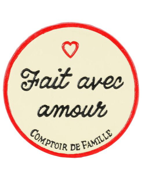 Dessous de plat Amour ivoire  - D.24.5 cm