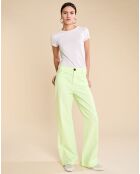 Pantalon flare en Velours Milleraie Park honeydew