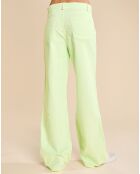 Pantalon flare en Velours Milleraie Park honeydew