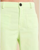 Pantalon flare en Velours Milleraie Park honeydew