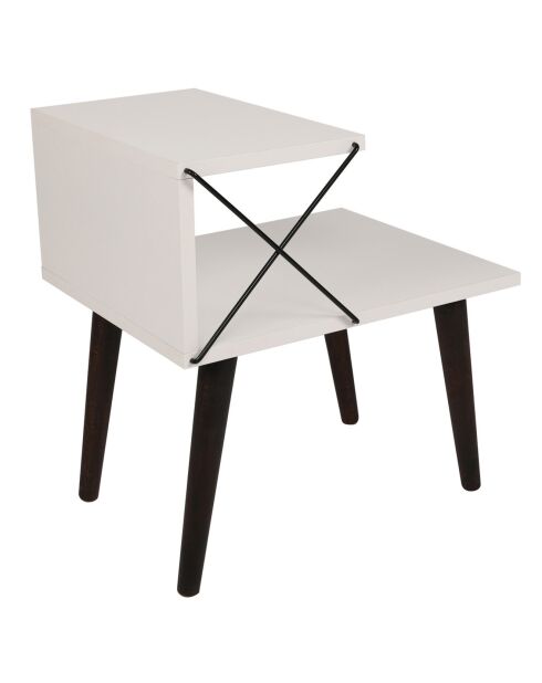 Nachtkastje met wit kruis - 50x55x40 cm