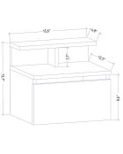 Table de nuit Alice blanche - 39.8x31.9x35 cm